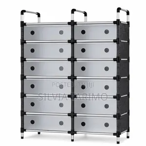 7-Layer Double Row Shoe Rack