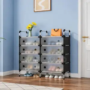 5-Layer Double Row Shoe Rack