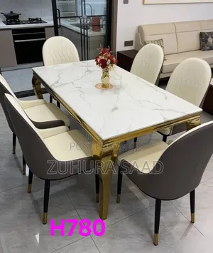 Marble Dining Table - Seats 6