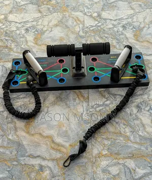 Bodygym Push Up Board with Sit Up Bar & Resistance Bands