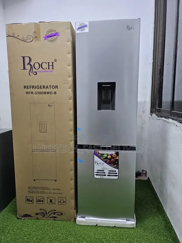 Roch Double Door Fridge 252L with Water Dispenser & Bottom Freezer - 1