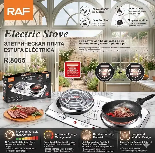 Raf Double Coil Steel Body Electric Cooker - 1