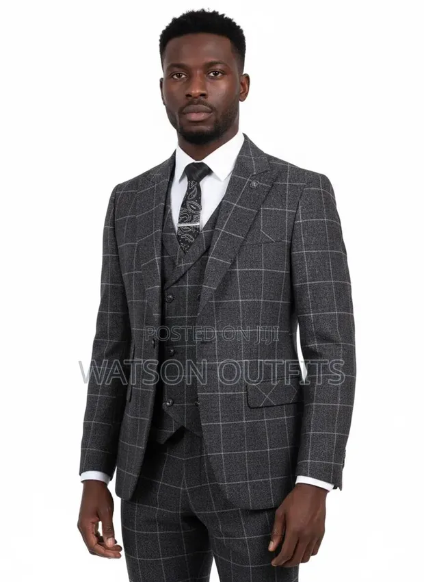 Men's Original New Black Smart Suit - 1