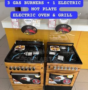 Aero Gas Cooker 60cm x 60cm with Electric Oven & Grill (Wood Finish)