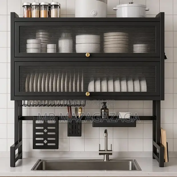 Multi-Layer Over-Sink Dish Draining Rack - 1