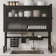 Multi-Layer Over-Sink Dish Draining Rack - 1