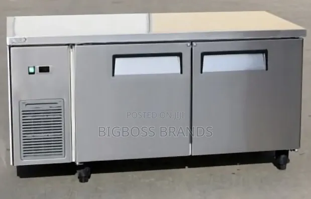 Counter Fridge 210 Liters, 2 Stainless Steel Doors - 1