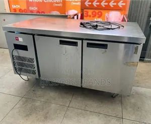Counter Fridge Stainless Steel 2 Doors 349L