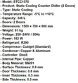 Counter Fridge Stainless Steel 2 Doors 349L - 2