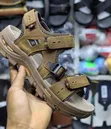 Men's Brown Leather Sandals - 1