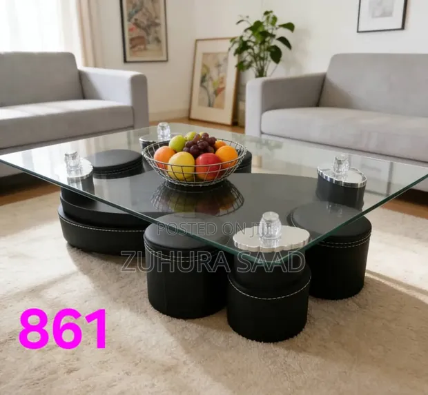 Vigoda Coffee Table - Black Square - 1
