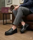 De Paul Men's Leather Moccasins - 1