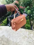 Brand New Women's Vintage Multicolored Leather Handbag - 2