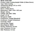 942L Upright Fridge - 2 Glass Doors - 2
