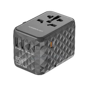 Powerology Universal Multi-Port Travel Adapter PD 65W