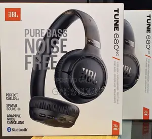 JBL Tune 680BT Wireless Over-Ear Headphones - Nyeusi