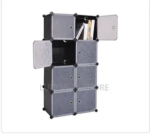 Simple 2-Door Plastic Wardrobe