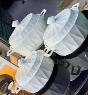 Serving Bowls - White Ceramic Set