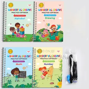 Wonderful Groove 4-Book Preschool Practice Copybook Set