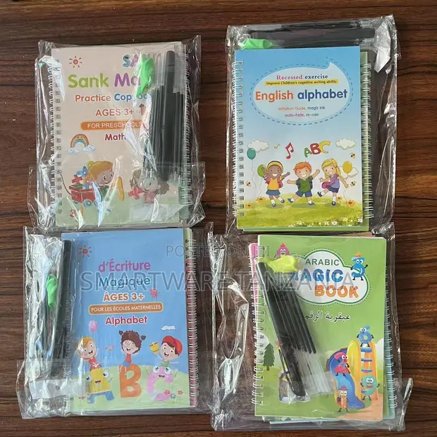 Magic Copybook Bundle: Math, English, French, Arabic for Kids Ages 3+ - 1
