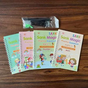 Sank Magic 4-Book Copybook Set: Alphabet, Drawing, Numbers, Math