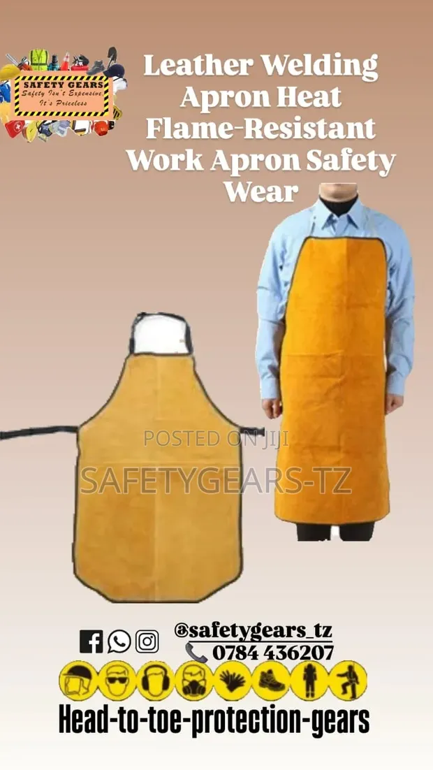 Safety Cowhide Leather Welding Apron - 1