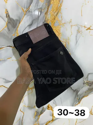 Quality Men's Slim Fit Black Colorfast Jeans