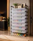 9-Tier Shoe Rack Portable - Kiweka Viatu Uwezo Mkubwa - 4