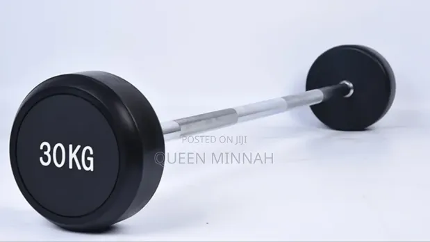 30kg Fixed Rubber Barbell - 1
