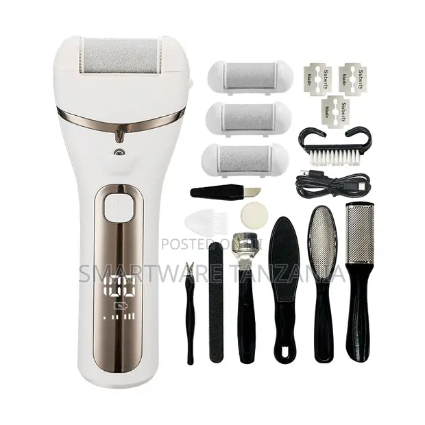Electric Callus Remover Pedicure Kit - Champagne - 1