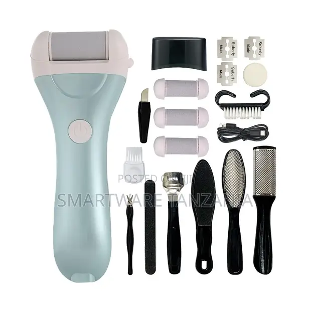 Electric Foot File Callus Remover Pedicure Kit - Mint Green - 1