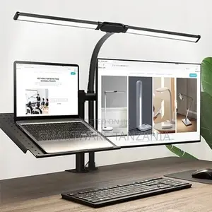 Dual Head LED Desk Lamp with Clamp