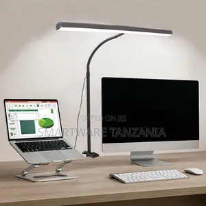 Single Wide Bar LED Desk Lamp - Dimmable Grey
