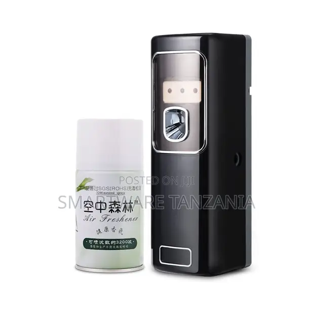 Automatic Aerosol Dispenser - Black with Air Freshener Refill - 1