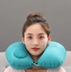 Inflatable U-Shape Neck Pillow with Pump - Teal