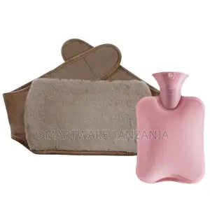 Hot Water Bottle with Plush Waist Wrap Belt Set