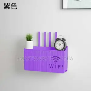 Purple Wall-Mount WiFi Router Box Organizer