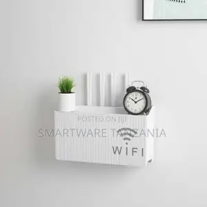 White WiFi Router Wall Shelf Box for Home Organization