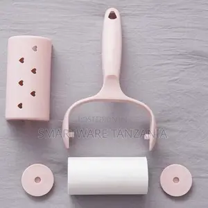 Pink Lint Roller Set with Refill and Heart Cap
