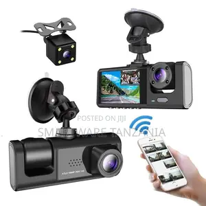 3-Channel Dash Cam with Rear Camera & App View