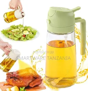 2-in-1 Glass Oil Dispenser Bottle with Spray and Pour