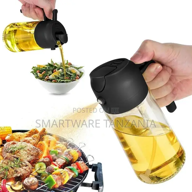 Glass Oil Spray Dispenser Bottle for BBQ & Salad - 1