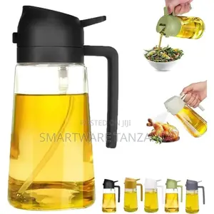 2-in-1 Oil Dispenser Bottle: Spray & Pour