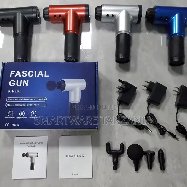 KH-320 Fascial Gun Massage Device, 6-Speed, 4 Heads - 1