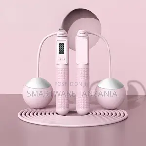 Pink Digital Jump Rope with Cordless Option