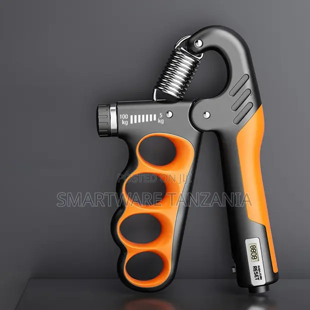 Orange Adjustable Hand Grip 5-100kg Strength Trainer - 1