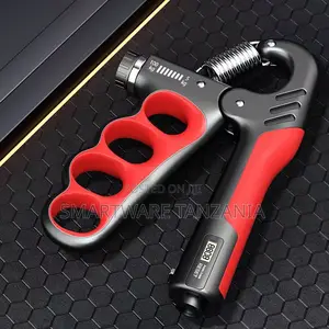 Red & Black Adjustable Hand Grip Strength Trainer 5-100kg