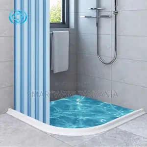 3m Shower Water Dam Containment Strip - White Curved Corner