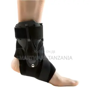 Black Rigid Ankle Brace for Sport Recovery