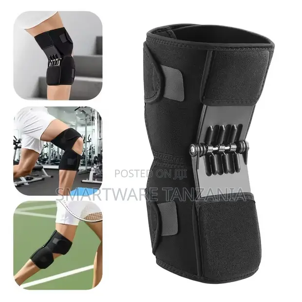 Spring Loaded Knee Support Brace for Gym, Hiking, Tennis - 1